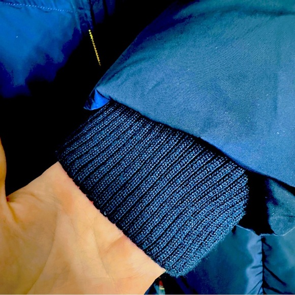 Jones New York Blue Puffer Jacket with Faux Fur Hood - Picture 7 of 7